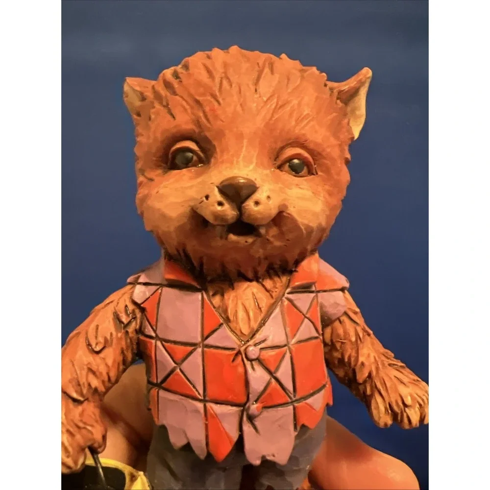 Set Of 2 Jim Shore Mini Halloween Trick Or Treat Werewolf & Skeleton Figurines